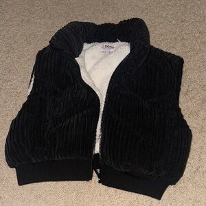Sonos Black Corduroy Sherpa-Lined Kids Vest